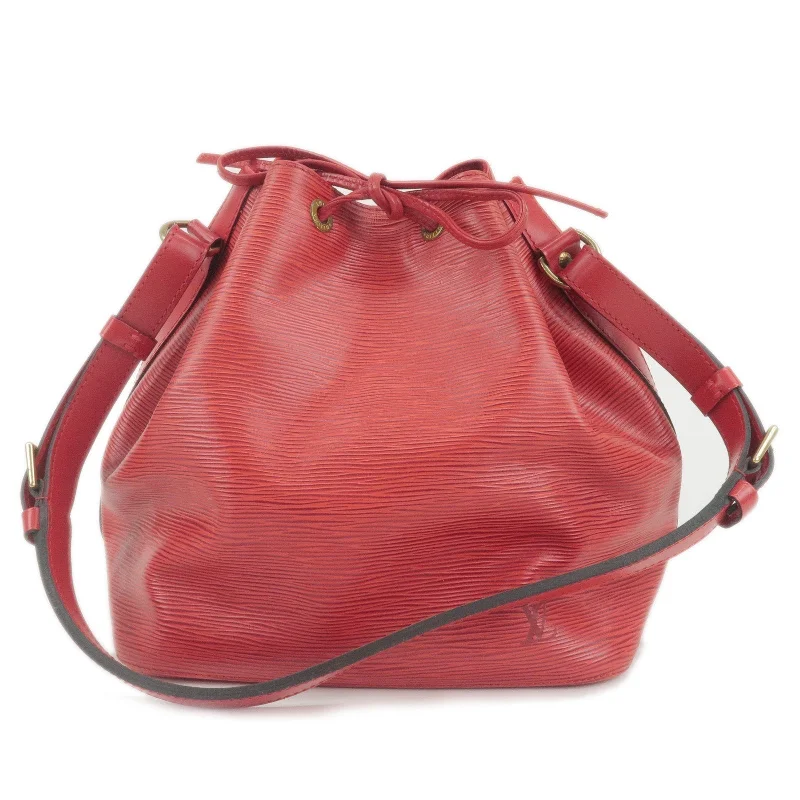 Louis Vuitton Twist bags with a crystal - embellished LV - turnlockLouis Vuitton Epi Petit Noe Shoulder Bag Castilian Red M44107