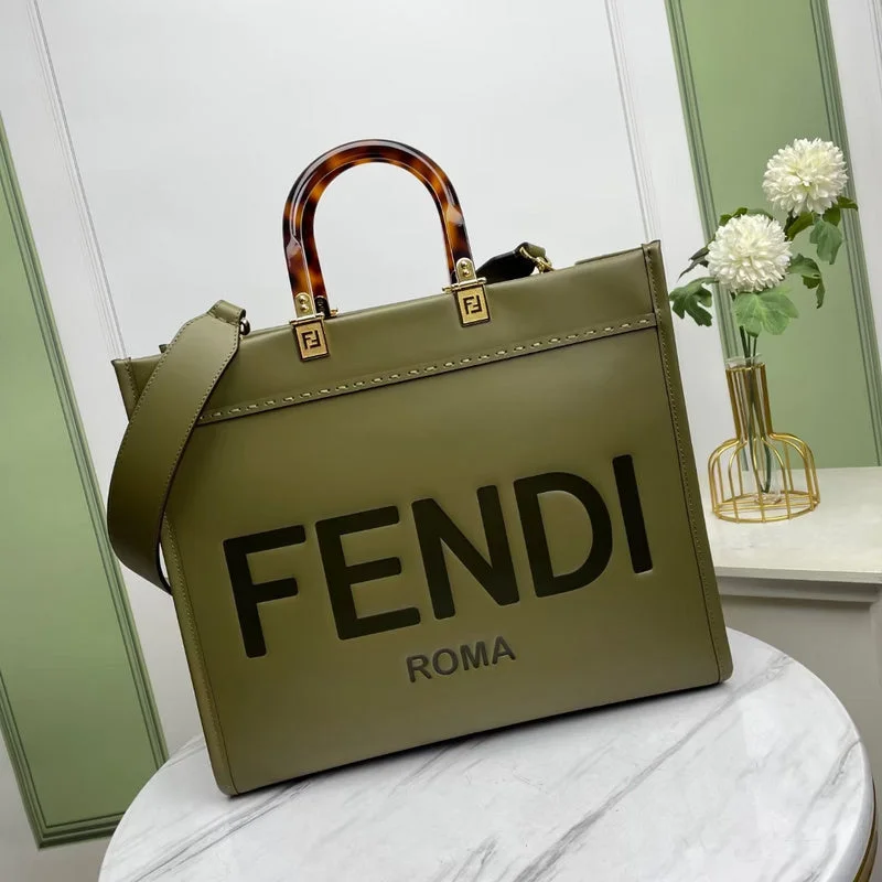 Ladies Fendi Sunshine Shopper bags in a pastel shade like mint for a soft and delicate appearanceWF - Fendi Bags - 333