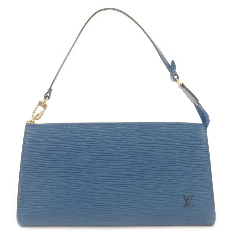 Medium - sized Louis Vuitton tote bags for work and shoppingLouis Vuitton Epi Pochette Accessoires OldStyle Toledo Blue M52947