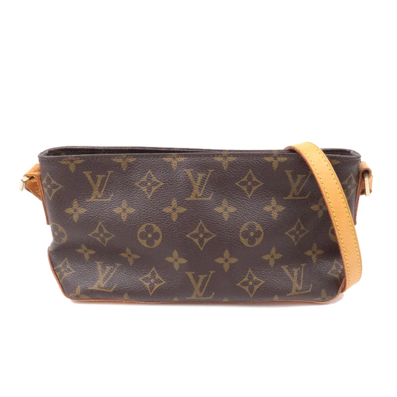 Ladies Louis Vuitton shoulder bags with a single - handle silhouetteLouis Vuitton Monogram Trotteur Shoulder Bag Brown M51240