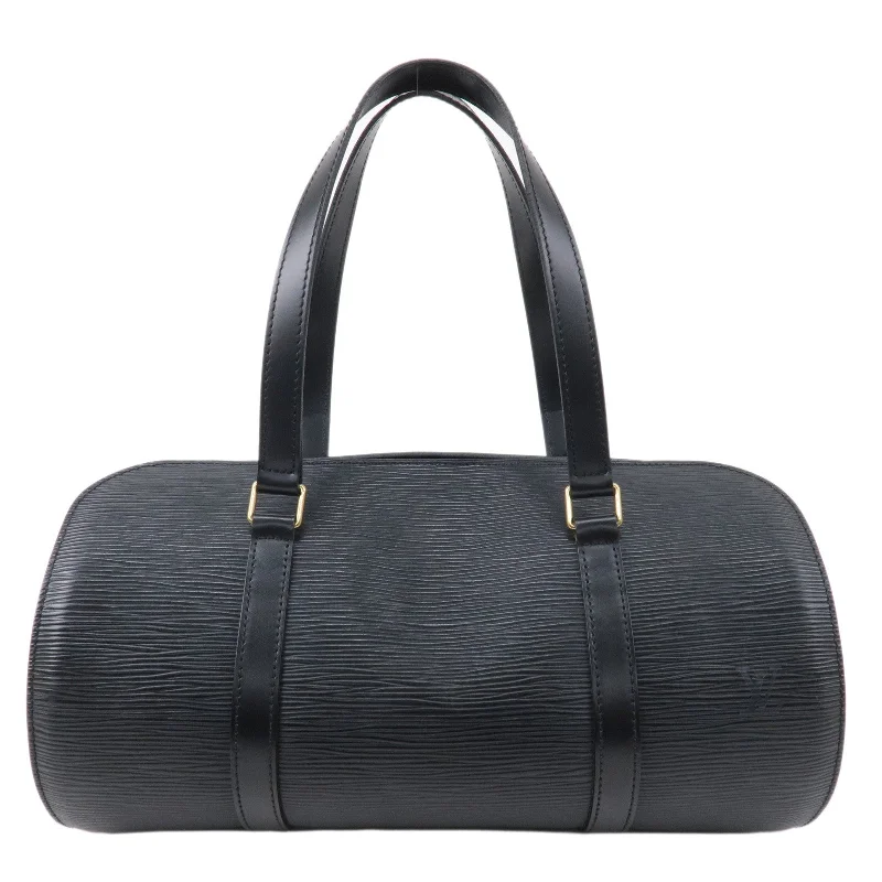 Louis Vuitton bags with a magnetic snap closure for easy accessLouis Vuitton Epi Soufflot Hand Bag Noir Black M52862