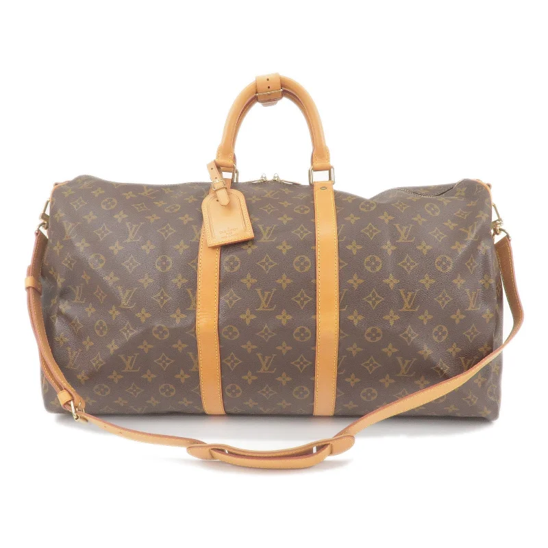 Ladies Louis Vuitton Capucines bags with gold - toned hardwareLouis Vuitton Keep All Bandouliere 55 Boston Bag & Strap M41414