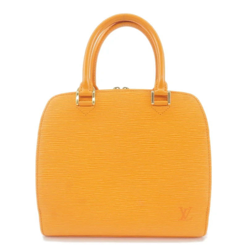 Louis Vuitton bags with a front - zip pocket for small items like keysLouis Vuitton Epi Ponneuf Hand Bag Mandarin Orange M5205H