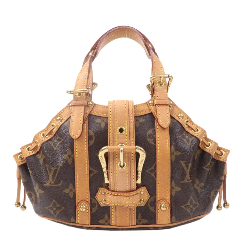 Louis Vuitton Alma bags with a monogram - embossed leather surfaceLouis Vuitton Monogram Theda PM Hand Bag Purse M92399