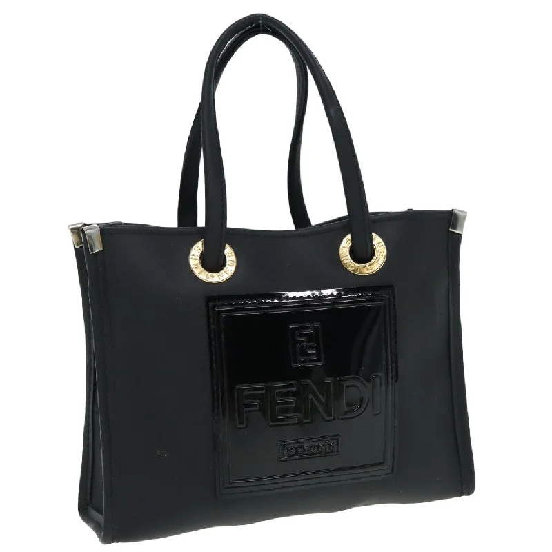 Ladies Fendi Peekaboo bags with a front - pocket organizer for quick access to essentialsFENDI Hand Pouch Vinyl Black  83410