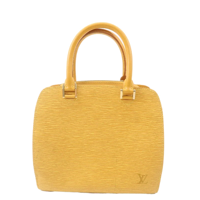 Louis Vuitton backpacks with a hidden back pocket for securityLouis Vuitton Epi Pont Neuf Hand Bag Tassili Yellow M52059