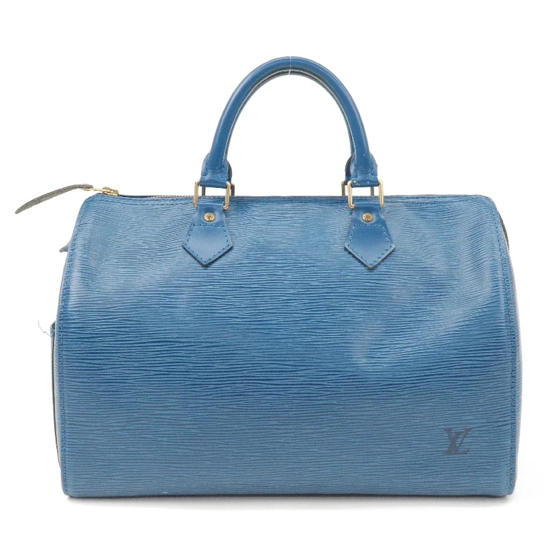 Louis Vuitton tote bags with a spacious interior and multiple pocketsLouis Vuitton Epi Leather Speedy 35 Boston Bag Toledo Blue M42995