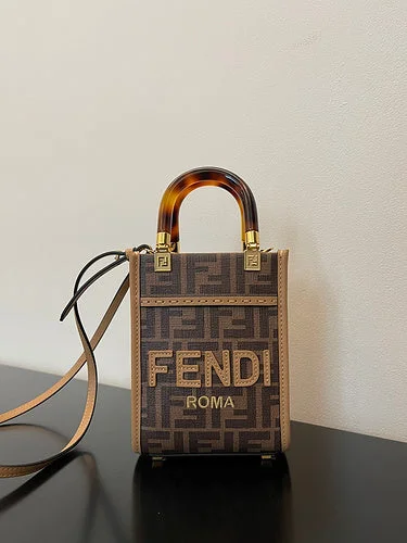 Fendi bags with a leather - bound notebook insert for jotting down notesBC - FENDI BAGS - 1242