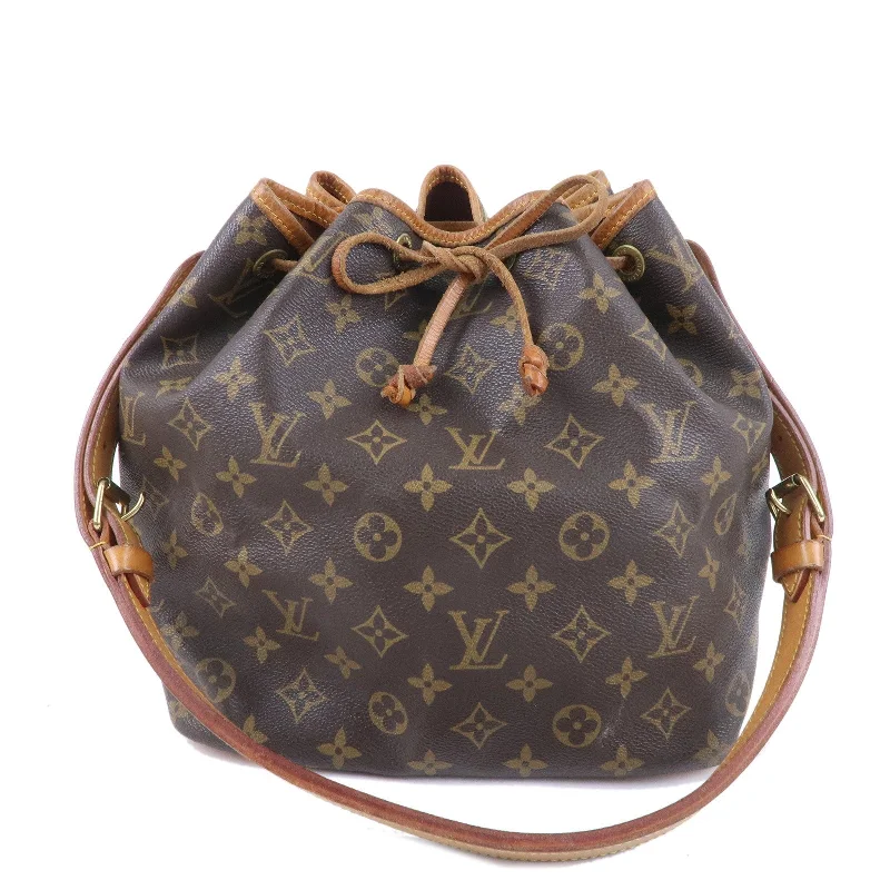 Louis Vuitton tote bags with a double - handle and shoulder - strap optionLouis Vuitton Monogram Petit Noe Shoulder Bag Brown M42226