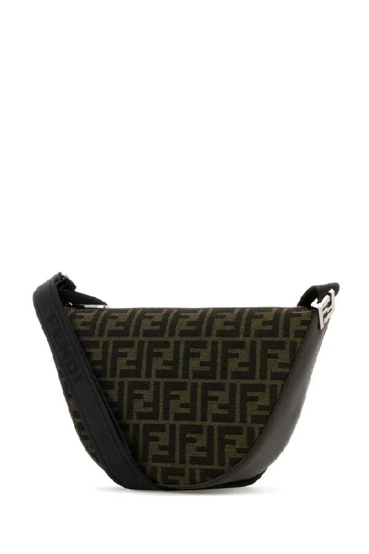 Fendi crossbody bags with a detachable coin purse for added functionality and convenienceFendi Man Embroidered Jacquard Small Fendi Melon Crossbody Bag