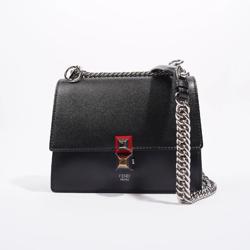 Fendi Sunshine Shopper bags with a structured silhouette and a magnetic - snap closureFendi Womens Kan I Bag Black Small