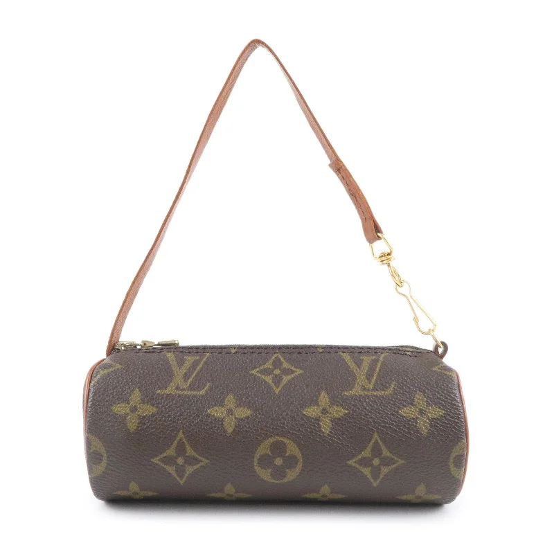 Louis Vuitton crossbody bags with a printed floral pattern for femininityLouis Vuitton Monogram Pouch for Papillon Bag Old Type Brown