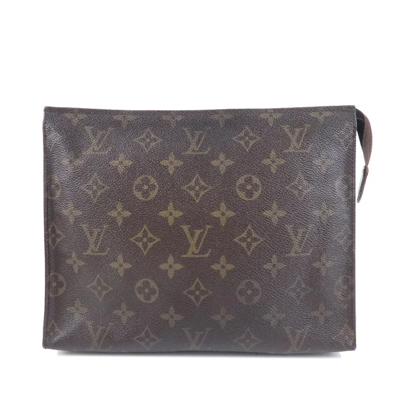 Louis Vuitton backpacks with a sleek, minimalist design for styleLouis Vuitton Monogram Poche Toilette 26 Clutch Bag M47542