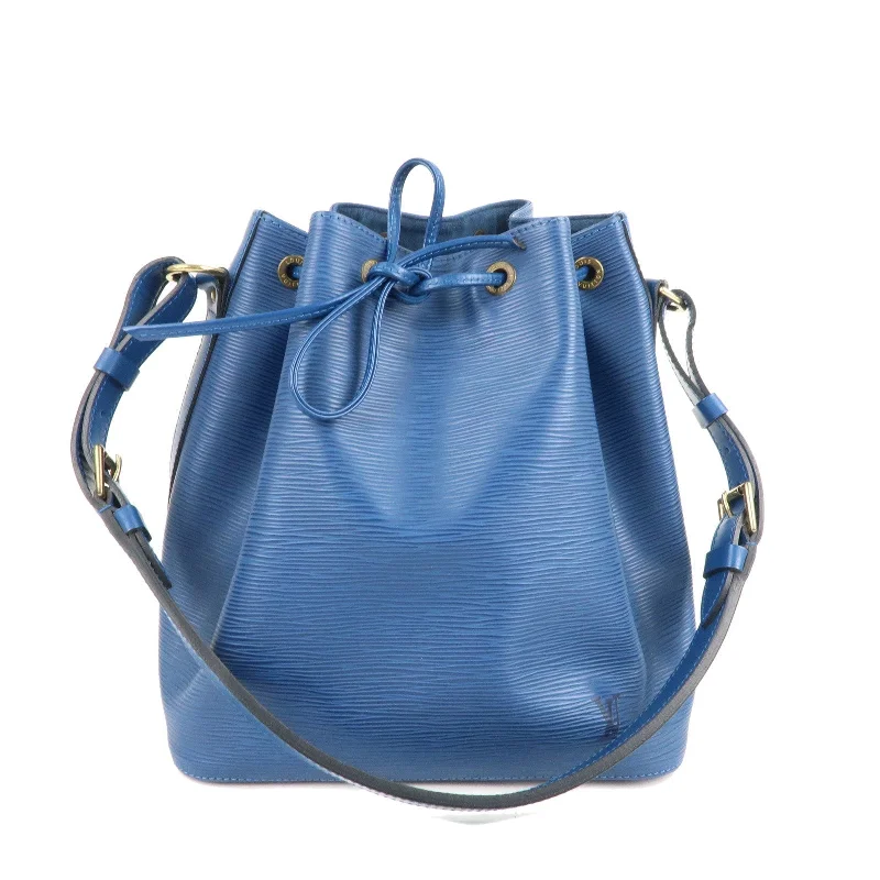 Louis Vuitton Alma bags with a detachable shoulder strap for versatilityLouis Vuitton Epi Petit Noe Shoulder Bag Toledo Blue M44105