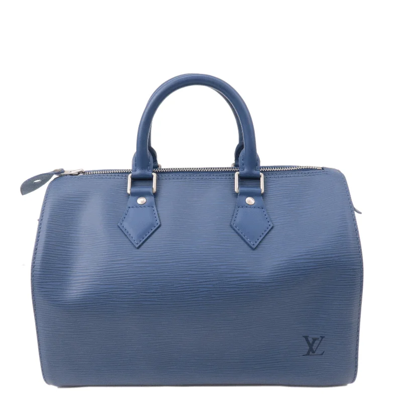 Ladies Louis Vuitton handbags with a detachable coin purse insideLouis Vuitton Epi Speedy 25 Boston Bag Hand Bag Ash Blue