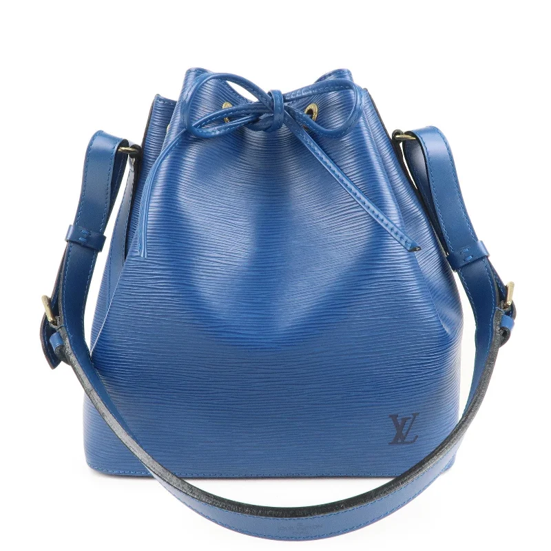 Louis Vuitton handbags with a back - zip pocket for storing valuablesLouis Vuitton Epi Petit Noe Shoulder Bag Toledo Blue M44105