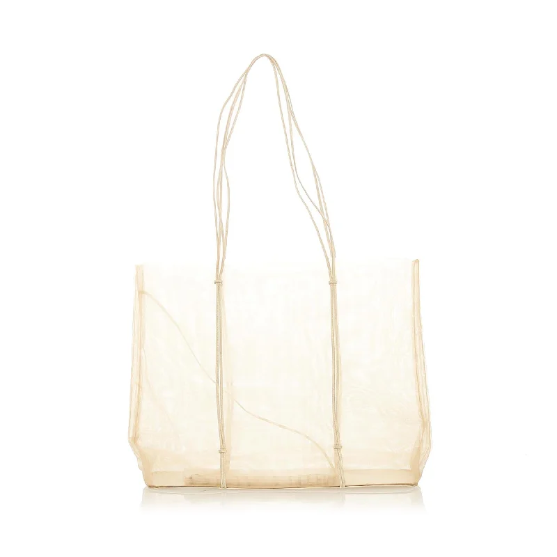 Small - sized Prada Saffiano leather bags for a compact and stylish carryPrada Mesh Tote Bag (SHG-19354)