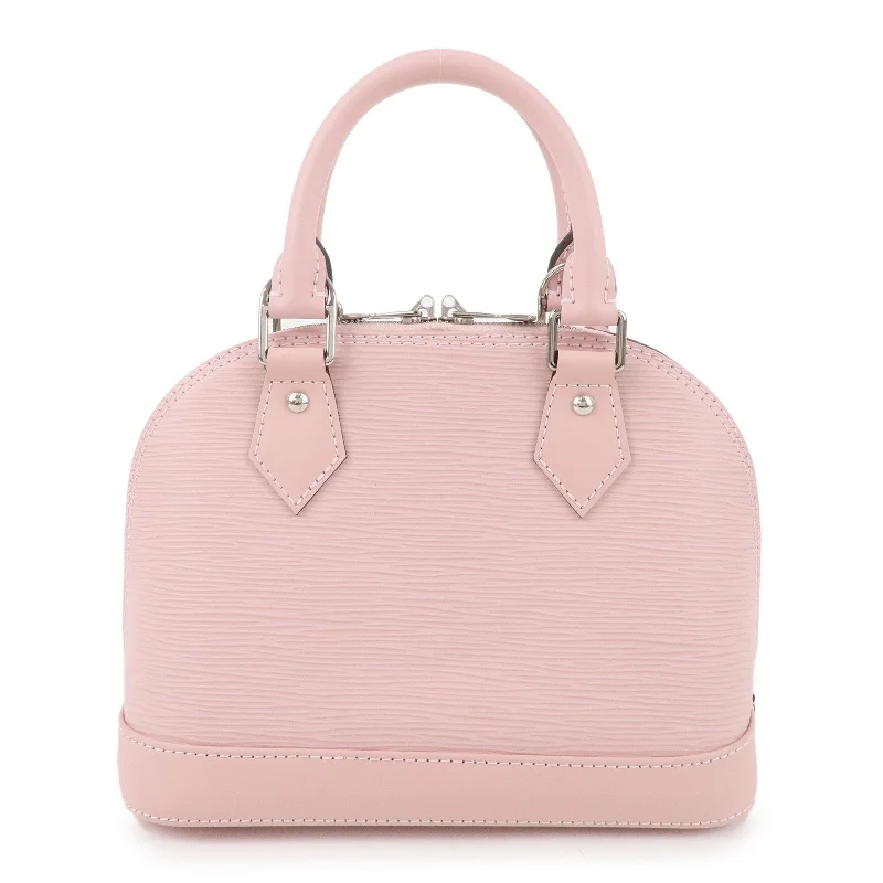 Louis Vuitton Alma bags with a detachable shoulder strap for versatilityLouis Vuitton Epi Alma BB 2Way Hand Bag Rose Ballerine M41327