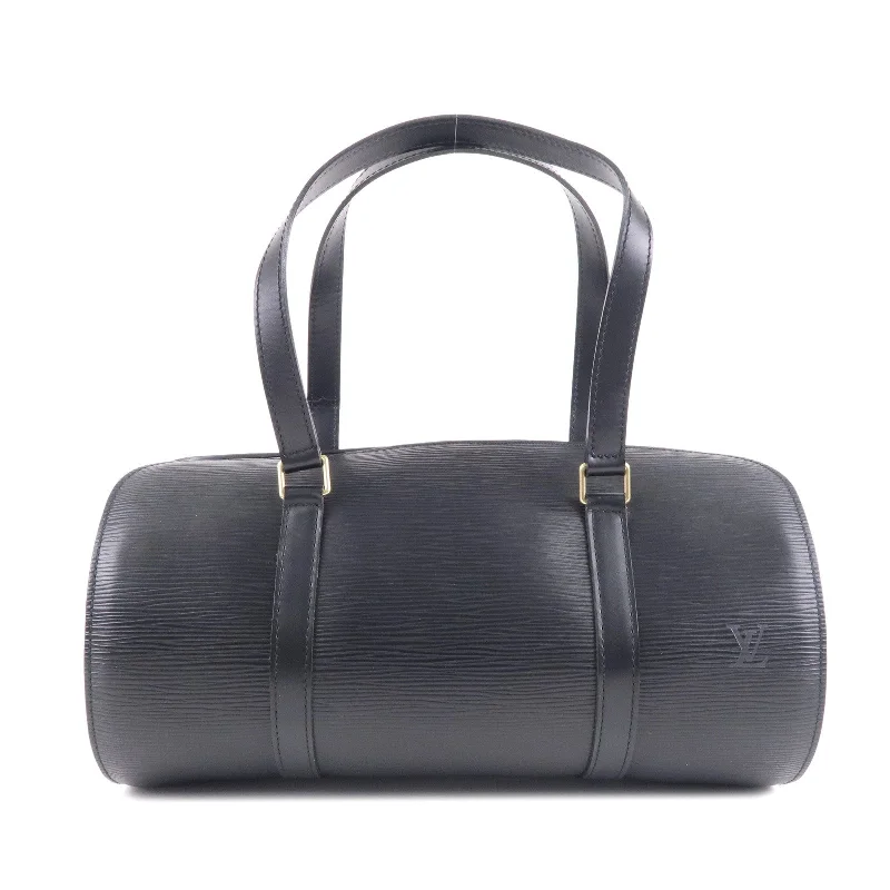 Louis Vuitton tote bags with a spacious interior and multiple pocketsLouis Vuitton Epi Soufflot Hand Bag Noir Black M52862