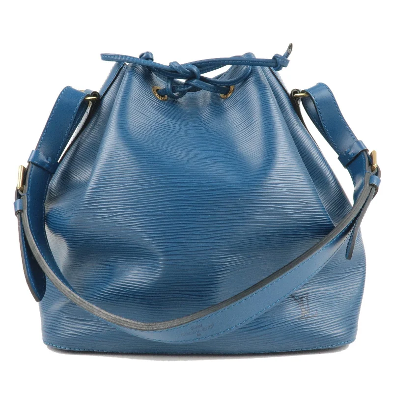 Louis Vuitton bags with a magnetic snap closure for easy accessLouis Vuitton Epi Petit Noe Shoulder Bag Toledo Blue M44105