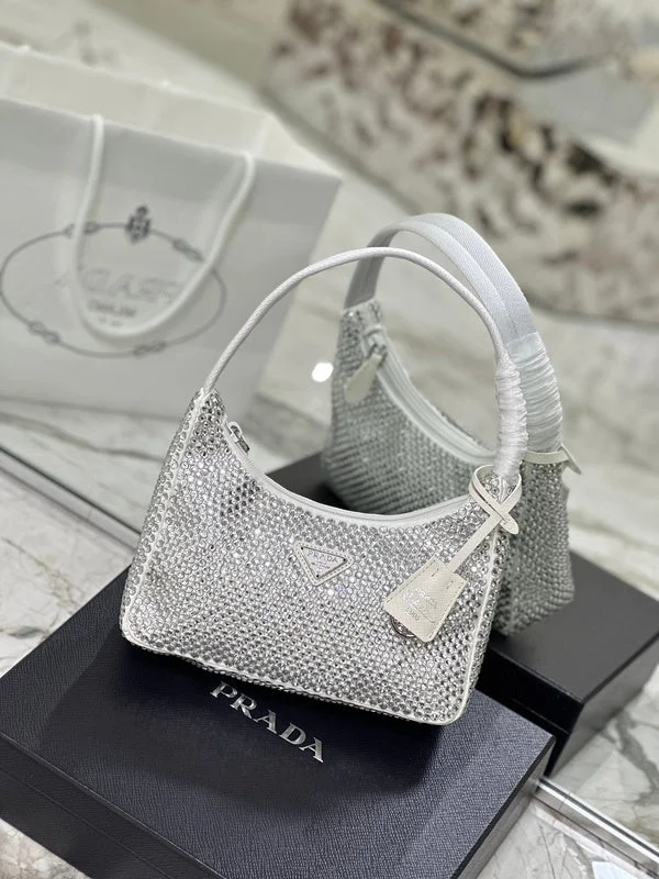 Prada crossbody bags with a woven leather strap for a unique textureWhimsy Finds - Prada Bags - 157