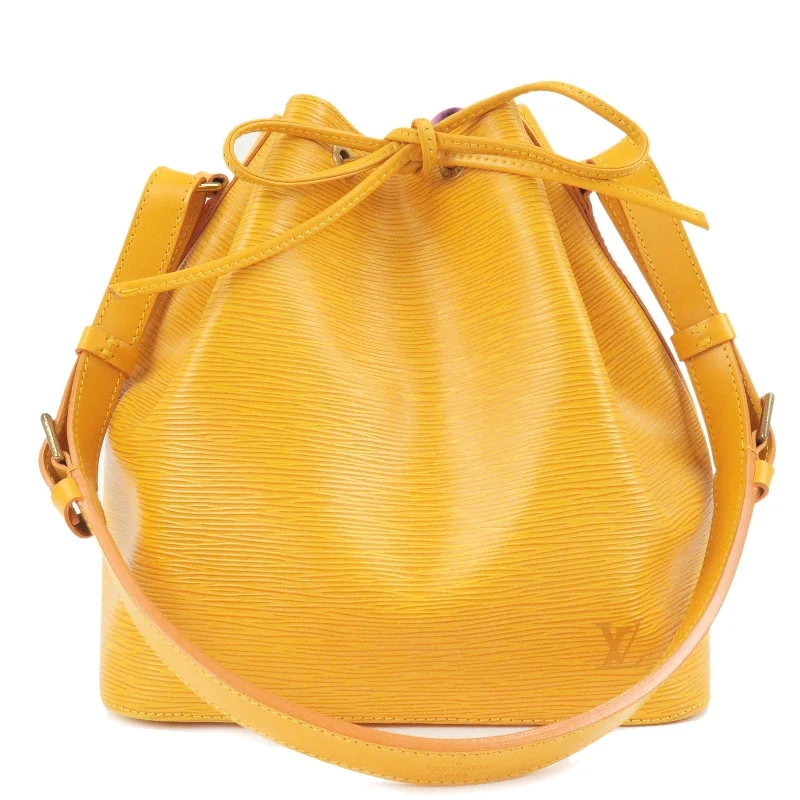 Louis Vuitton Twist bags with the iconic LV - turnlock closureLouis Vuitton Epi Petit Noe Shoulder Bag Tassili Yellow M44109