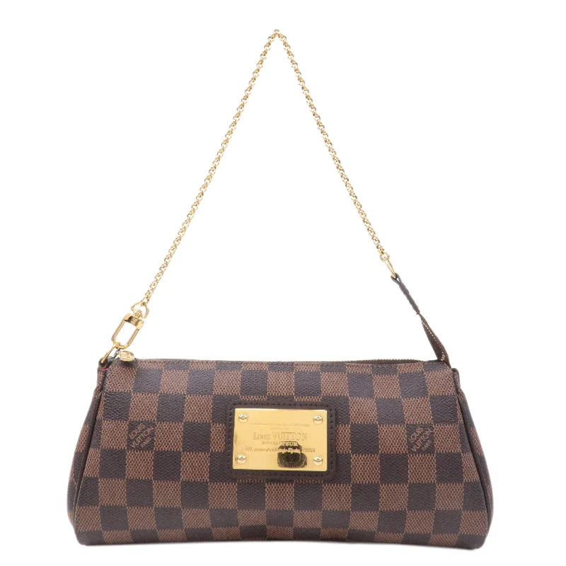 Louis Vuitton bags with a front - flap pocket for quick - access itemsLouis Vuitton Damier Eva 2Way Hand Bag Shoulder Bag N55213