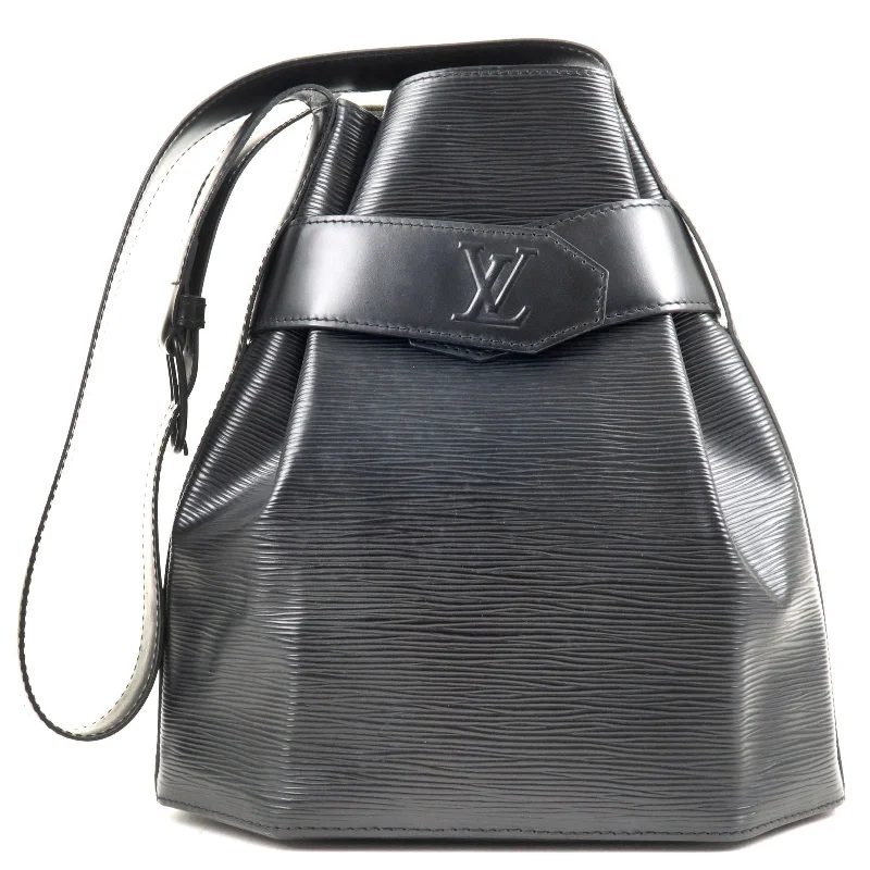 Louis Vuitton backpacks with a multi - pocket organization for functionalityLouis Vuitton Epi Sac D'epaule PM Bucket Bag Noir Black M80157