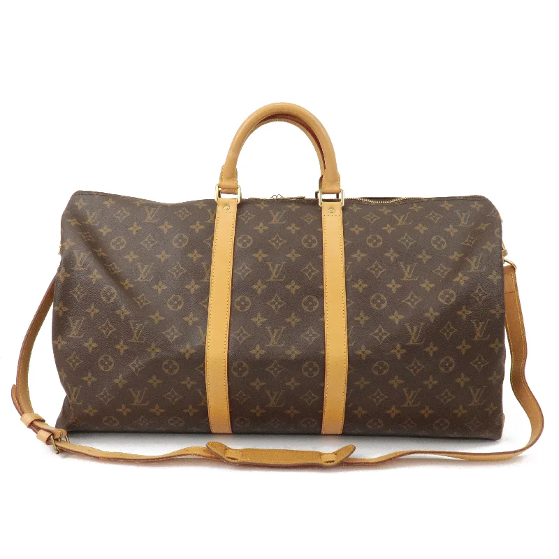 Louis Vuitton Alma bags featuring the signature top - handle designLouis Vuitton Keep All Bandouliere 55 Boston Bag & Strap M41414