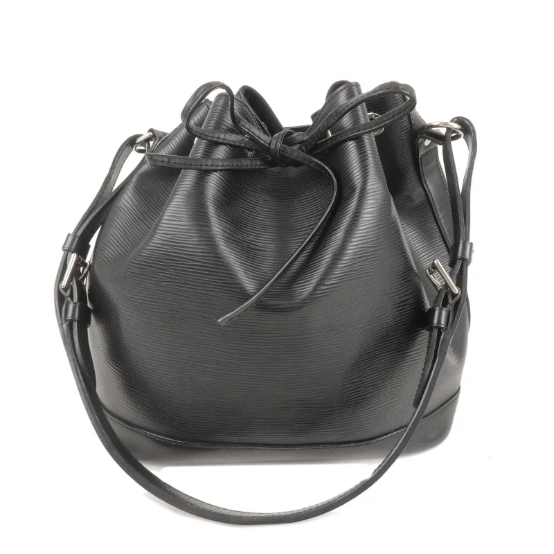 Louis Vuitton bags with a front - zip pocket for small items like keysLouis Vuitton Epi Petit Noe Shoulder Bag Black M40752