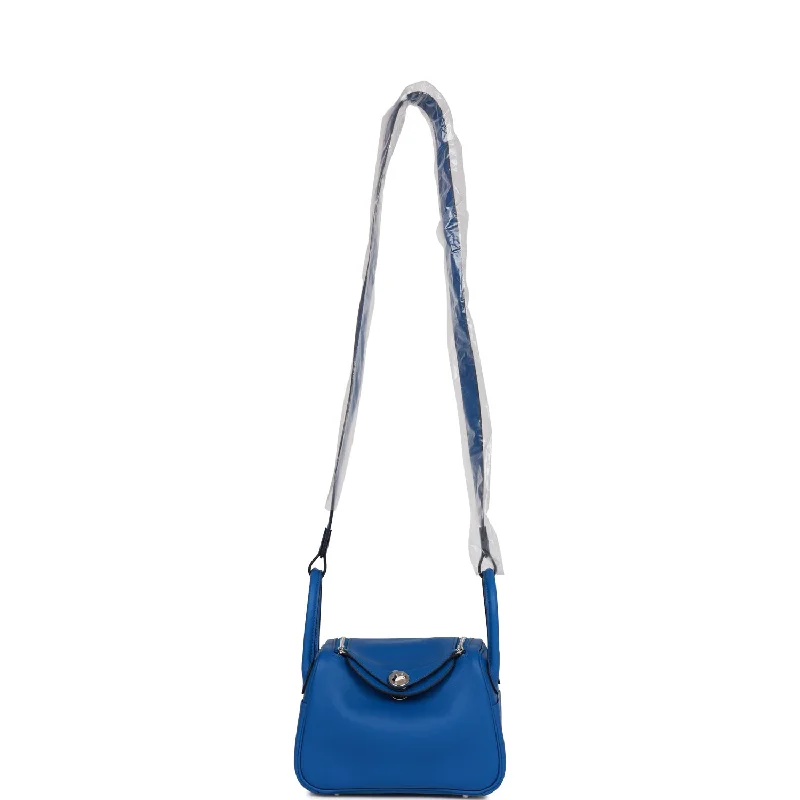 High - End Hermes Jypsiere Bags for the Fashion - ForwardHermes Mini Lindy Bleu France Verso Swift Palladium Hardware