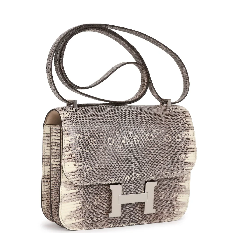 Ergonomic Hermes Etain Bags for Comfortable CarryingHermes Mini Constance 18 Ombre Lizard Varanus Palladium Hardware