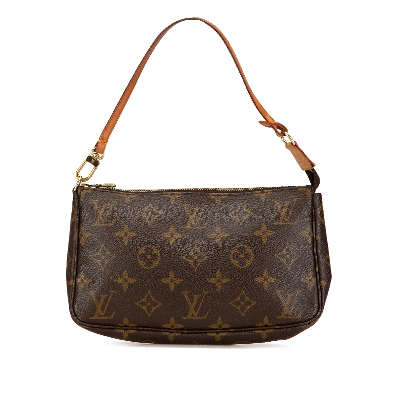 Louis Vuitton bags with a zippered interior pocket for better organizationBrown Louis Vuitton Monogram Pochette Accessoires Shoulder Bag