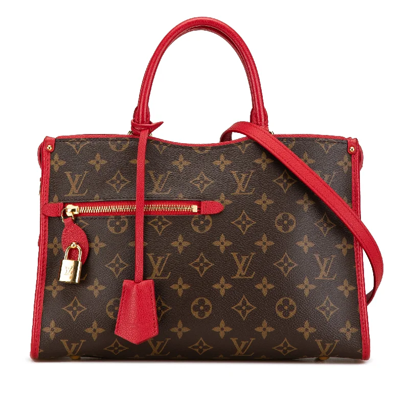 Louis Vuitton Twist bags with a contrast - colored interior for visual interestBrown Louis Vuitton Monogram Popincourt PM Satchel