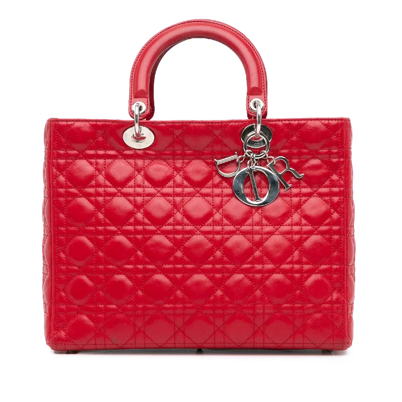 Hermes Kellydoll Bags for a Playful and Chic LookRed Dior Large Lambskin Cannage Lady Dior Satchel