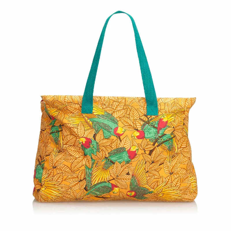 Water - Resistant Hermes Beach Bags for Summer FunHermes Orange Canvas Fabric Printed Tote France