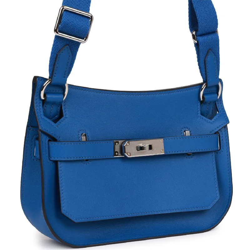 Hermes Victoria Bags with Signature Turnlock ClosuresHermes Mini Jypsiere Bleu France Evercolor Palladium Hardware