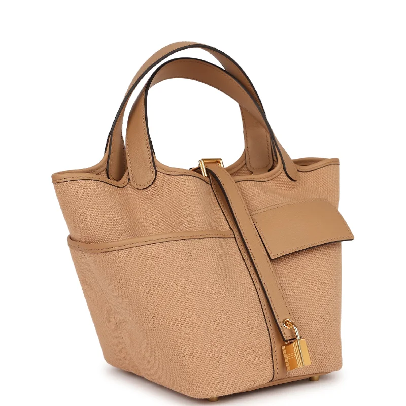 Hermes Bags for the Discerning Luxury CollectorHermes Picotin Cargo 18 Chai Swift and Toile Canvas Gold Hardware