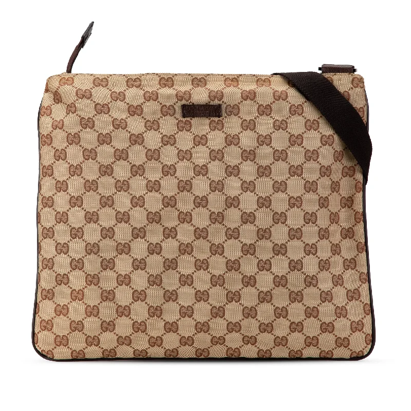 Faux Fur - Trimmed Hermes Bags for Winter SophisticationBrown Gucci GG Canvas Crossbody