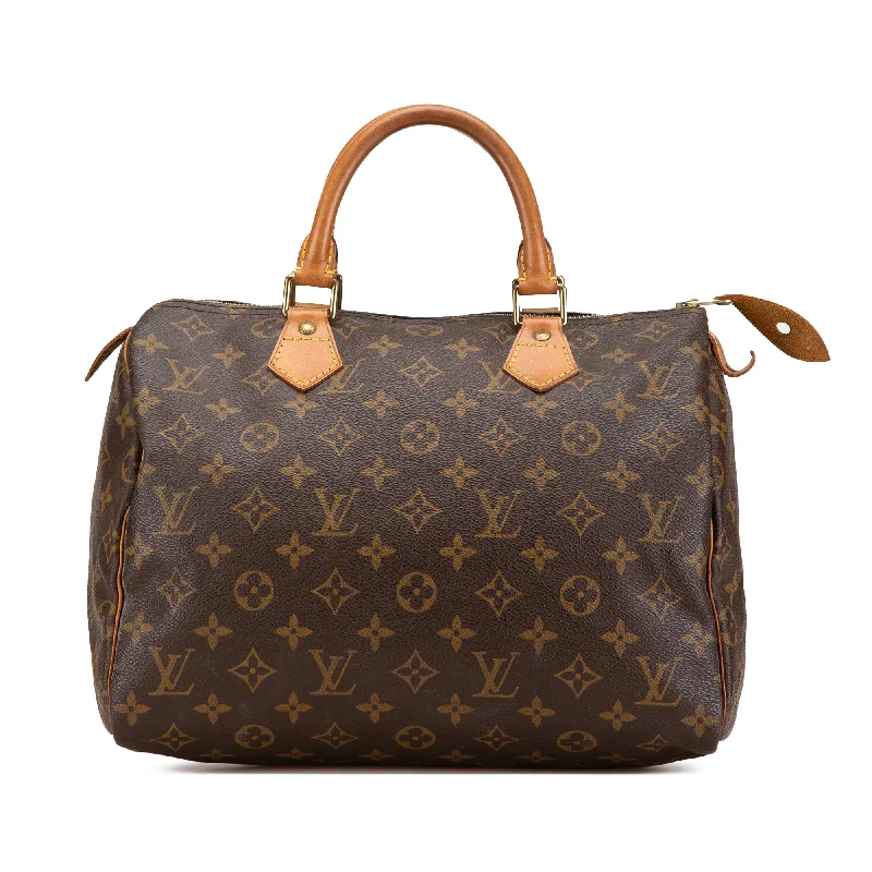 Ladies Louis Vuitton Petite Malle bags with a star - shaped charm for cutenessBrown Louis Vuitton Monogram Speedy 30 Boston Bag