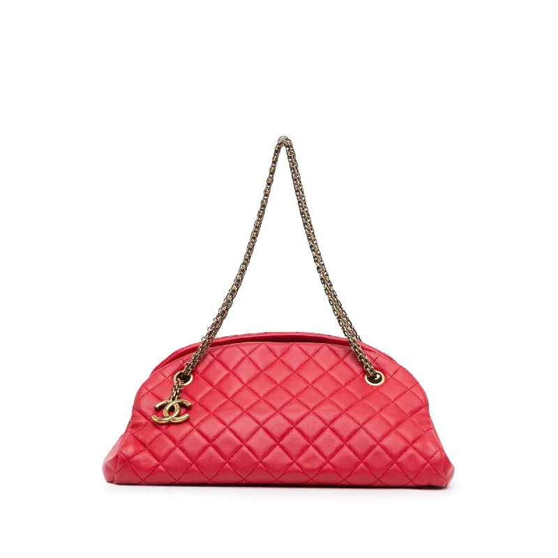 Ergonomic Hermes Etain Bags for Comfortable CarryingRed Chanel Medium Lambskin Just Mademoiselle Shoulder Bag