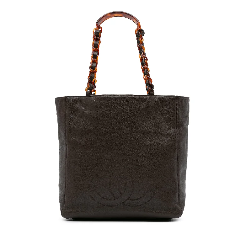 Stylish Hermes Kelly Bags with Custom - Engraved PlatesBrown Chanel Caviar CC Tote Bag