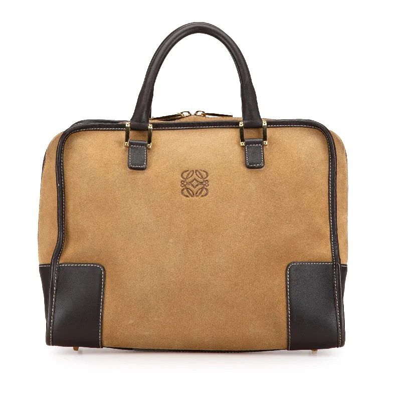 Oversized Hermes Bags for a Fashion - Forward and Practical StatementBrown LOEWE Suede Amazona 32 Handbag