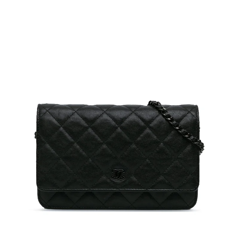 Art - Inspired Hermes Bags Collaborated with Renowned ArtistsBlack Chanel Quilted Crumpled Calfskin So Black Wallet On Chain Crossbody Bag