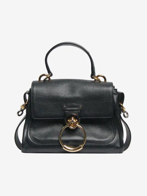 Hermes Bags with Hand - Painted Details for a Unique TouchBlack mini Tess Day shoulder bag