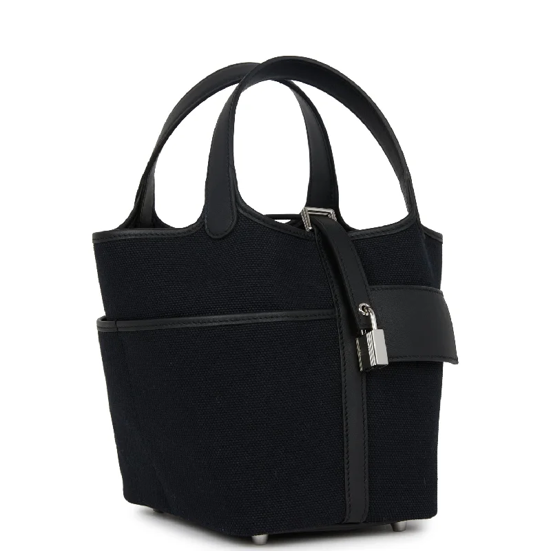 Hermes Constance Bags in Limited - Edition ColorwaysHermes Picotin Cargo 18 Black Swift and Toile Canvas Palladium Hardware