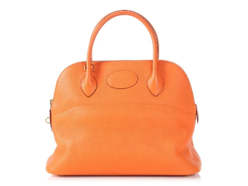 High - Capacity Hermes Duffle - Style Bags for Extended TripsHermes Orange Cl??mence Bolide 31