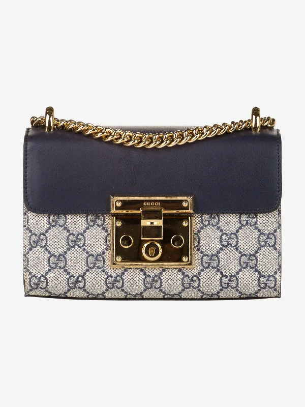 Quilted Hermes Bags for a Luxurious and Cozy AestheticBlue GG Supreme padlock cross-body bag