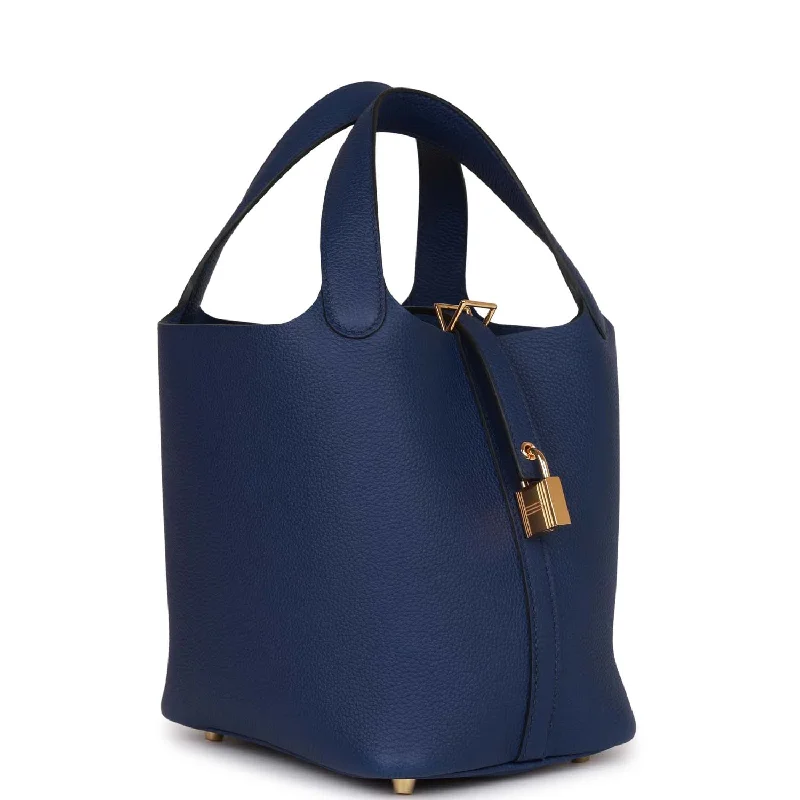 High - End Hermes Jypsiere Bags for the Fashion - ForwardHermes Picotin Lock 18 Bleu Saphir Clemence Gold Hardware