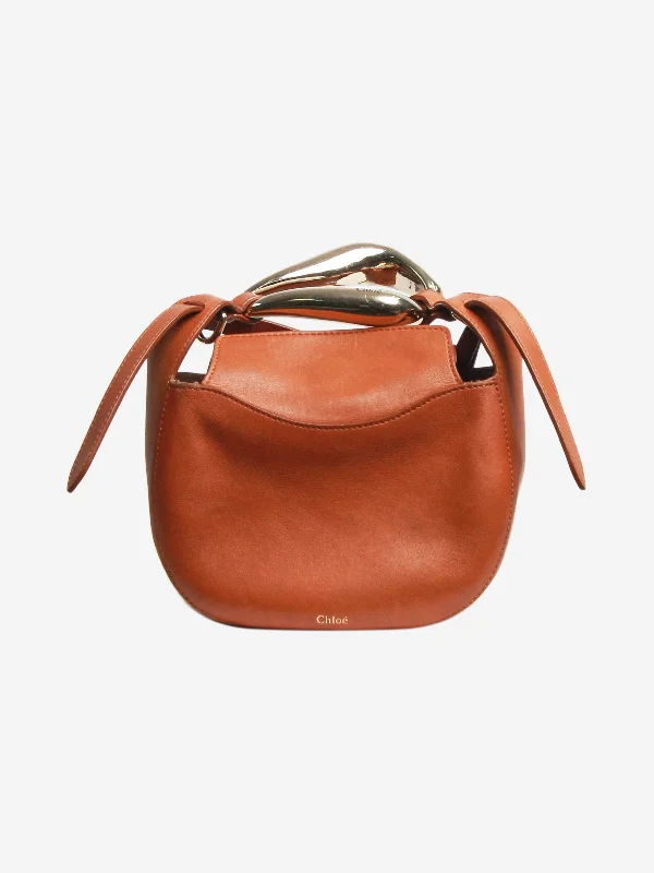 Hermes Bags with Reflective Elements for Safety at NightBrown Kiss small leather bag